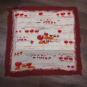 Vtg Guy Laroche Abstract Floral Silk Scraf